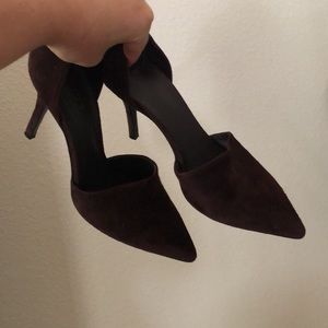 VINCE d’orsay suede velvet heels 7 1/2 EU38